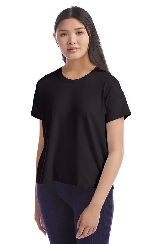 Champion Womens Sport Soft Touch Short Sleeve Crewneck T-Shirt - Black