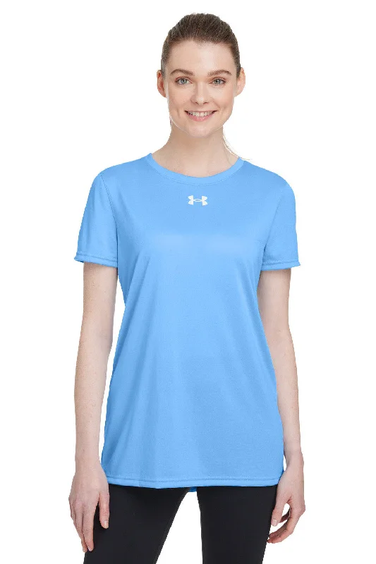 Under Armour Womens Team Tech Moisture Wicking Short Sleeve Crewneck T-Shirt - Carolina Blue