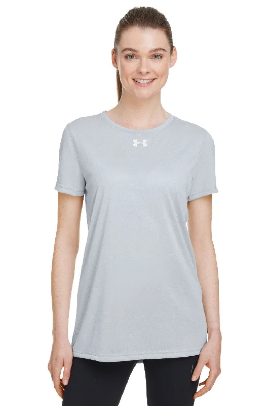 Under Armour Womens Team Tech Moisture Wicking Short Sleeve Crewneck T-Shirt - Heather Light Mod Grey