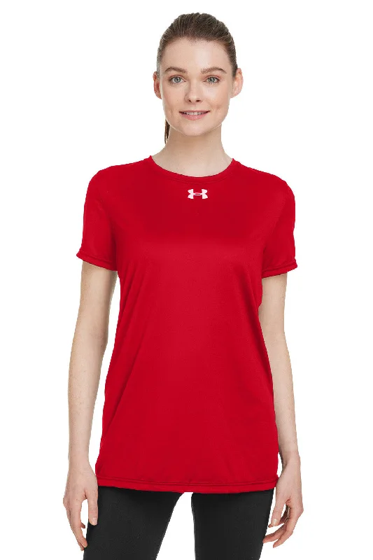 Under Armour Womens Team Tech Moisture Wicking Short Sleeve Crewneck T-Shirt - Red