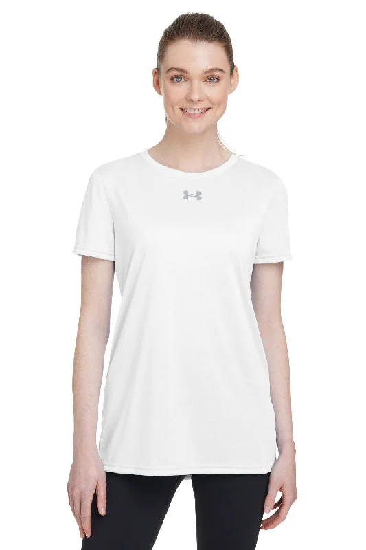 Under Armour Womens Team Tech Moisture Wicking Short Sleeve Crewneck T-Shirt - White