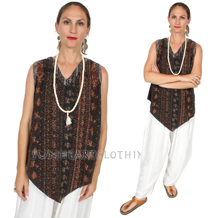 Tienda ho Cotton Ikat Tank Top Monsoon Boho Resort Wear Hippie Chic Plus Sml-2x